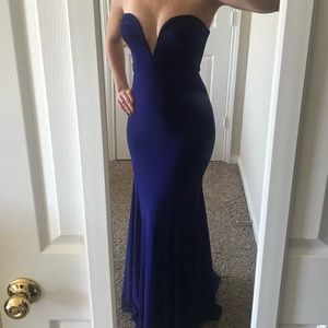 Royal blue floor length formal dress